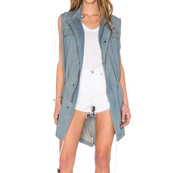 long jean vest